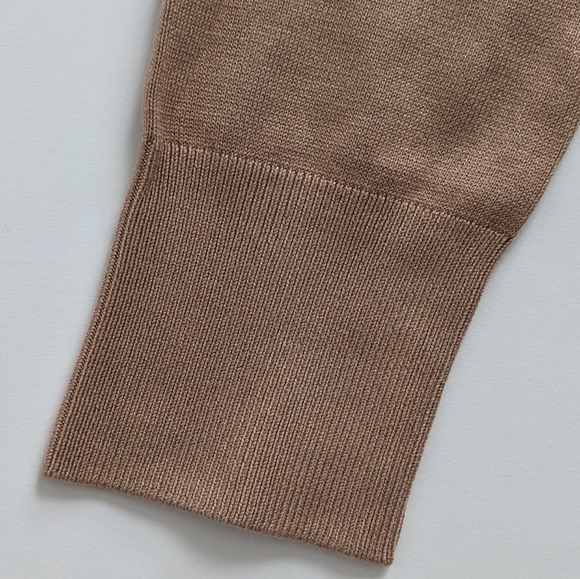Kindred Bravely Medium Classic Nursing and Maternity Turtleneck in Camel - Picture 3 of 6